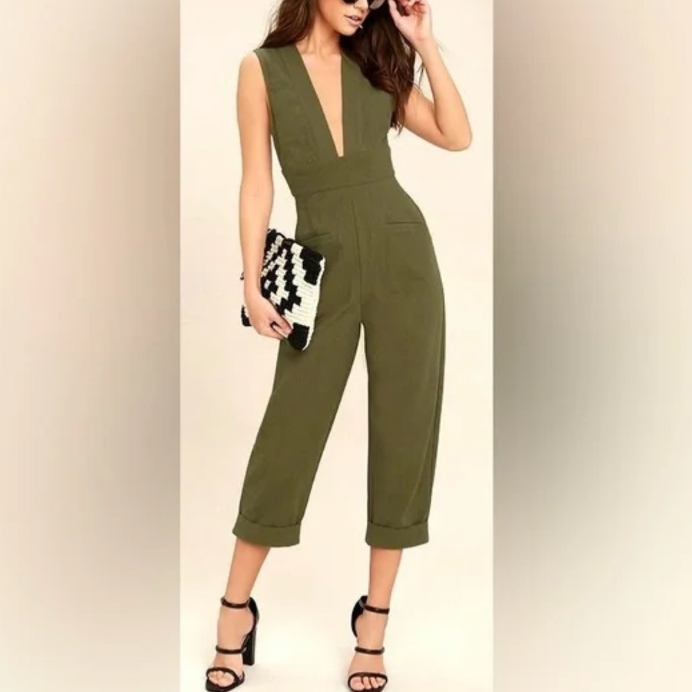 Somedays Lovin Little Lake Linen & Cotton V-Neck Jumpsuit